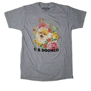 Black Matter U R Doomed Pomeranian Tee Large